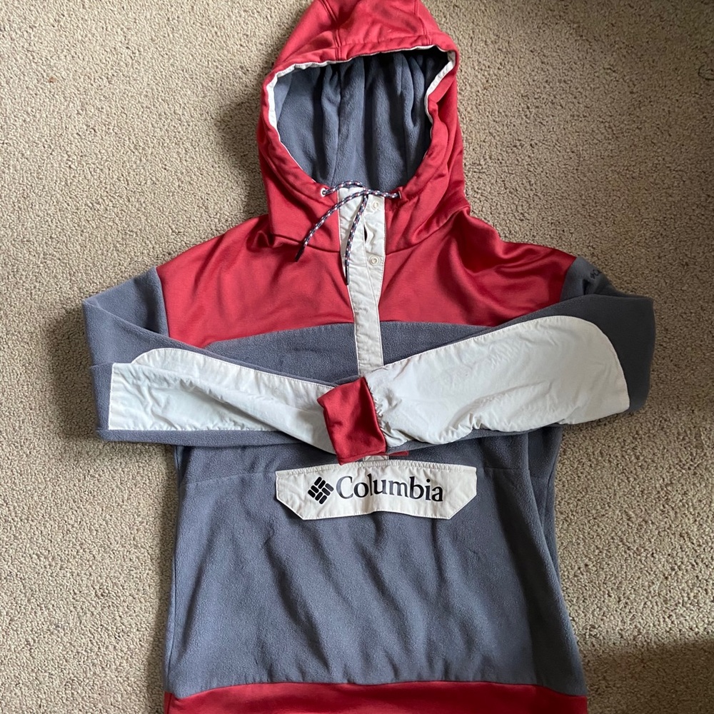 Red and Gray Columbia Hoodie